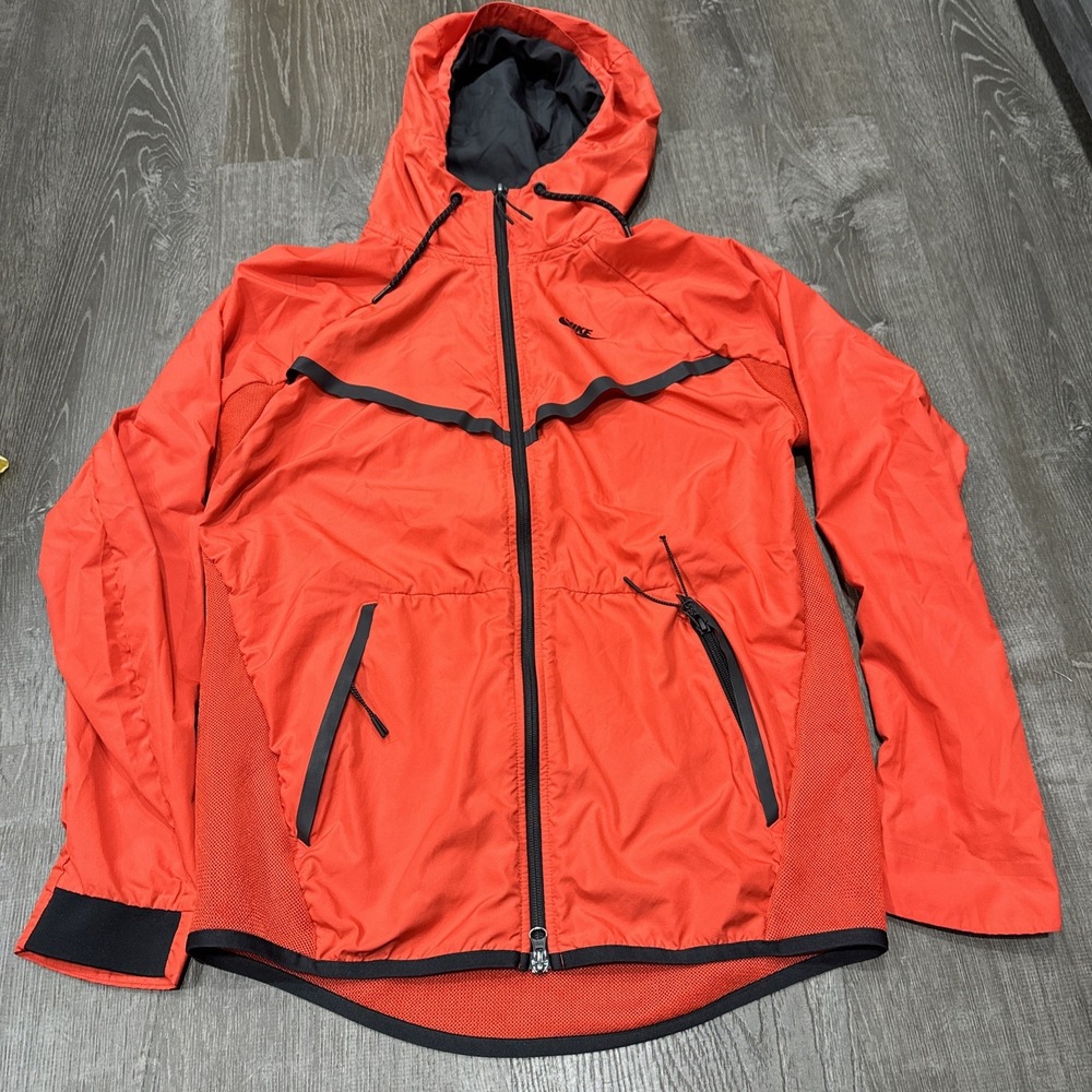 Nike Tech Hypermesh Wind Runner Athletic Men's Jacket Orange-Black 826068-696